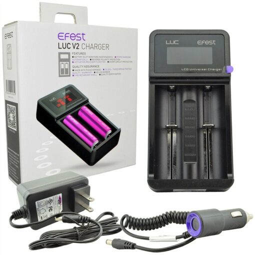 Efest luc v2 with car charger and au plug vape culture melbourne vape store 1 1