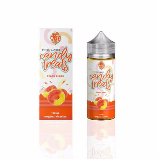 Ethos candy peach rings 120ml 0mg front 1