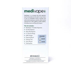 Medivape dry herb vaporizer packaging box back